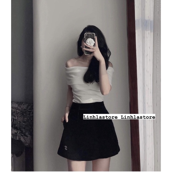 ÁO TRỄ VAI MÙA HÈ TAY CỘC HÀN QUỐC  ÁO TRỄ VAI ÔM BODY