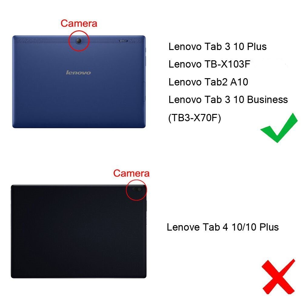 Ốp máy tính bảng chất lượng cao cho Lenovo Tab 3 10" Plus / TB-X103F / Tab 2 A10 / Tab 3 10" Business (TB3-X70F) 10.1