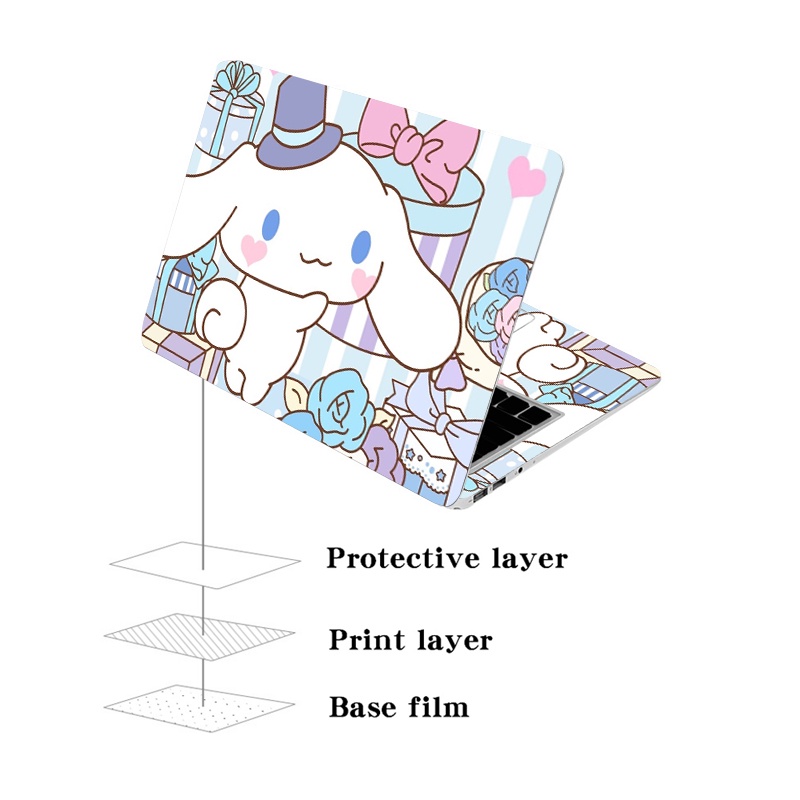 3 cái DIY Laurel Dog Máy tính xách tay Da Máy tính xách tay Dán máy tính xách tay 10-17 inch Đề can trang trí máy tính xách tay cho Dell, Lenovo, Huawei