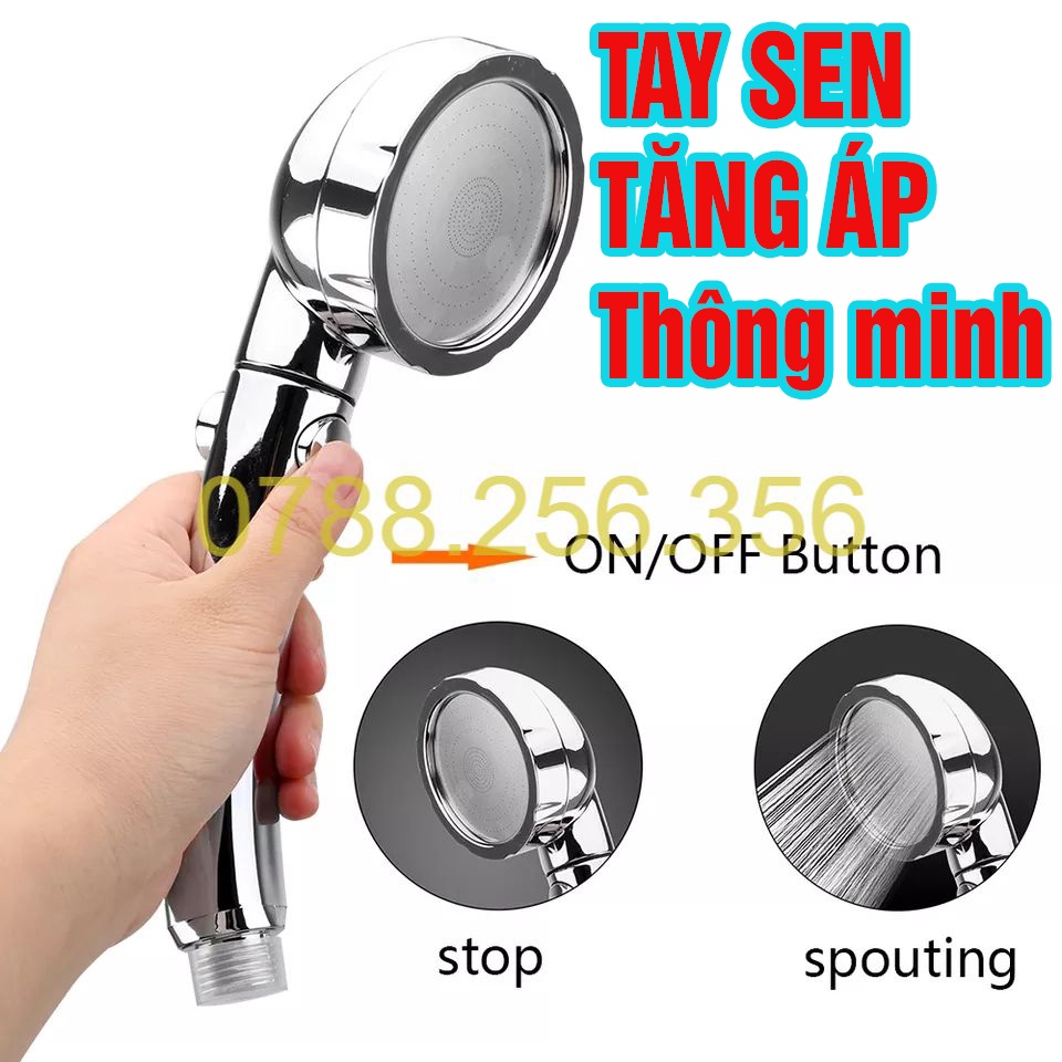 Đầu vòi hoa sen nhà tắm tăng áp 3 chế độ nước- TAY SEN tăng áp nhựa xi thông minh, Các loại Tay sen BR21