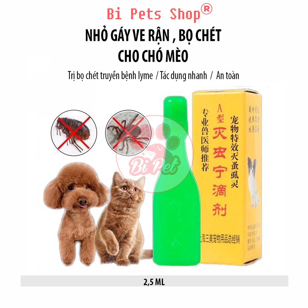 Nhỏ Gáy Trị Ve Rận Cho Chó Mèo ( 2,5ML/1 )