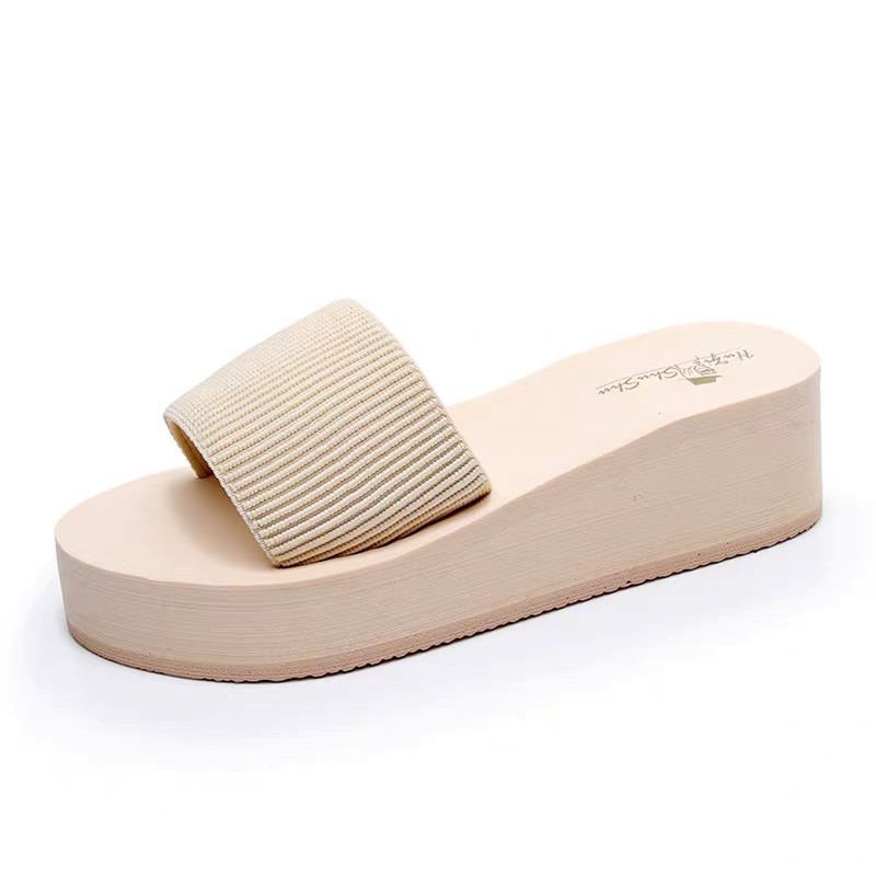 Dép Sandal Nữ Đế Xuồng Size 33 Cao 6,5cm Siêu Nhẹ