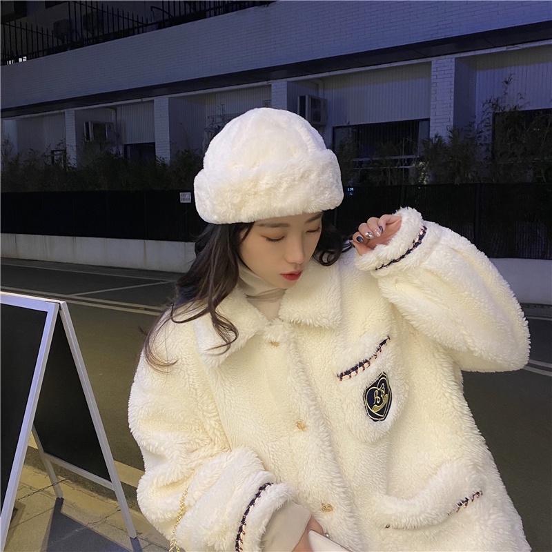 Áo khoác nữ tiểu thư LADDY áo khoác lông kèm túi xách cute_VIETCEN