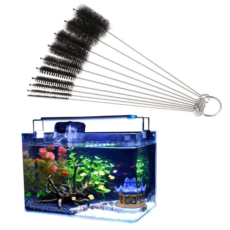 Bộ 10 Cọ Vệ Sinh Ống Nước/Lọ Thủy Tinh/Bàn Phím/Hộp Đựng Tiện Dụng