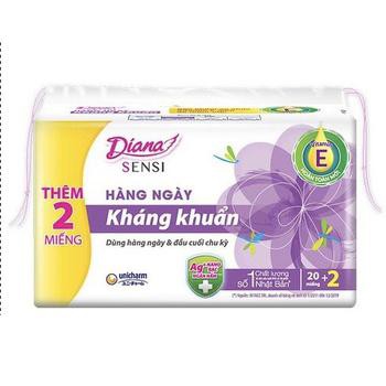 Băng vệ sinh DIANA kháng khuẩn hàng ngày
