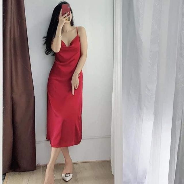VÁY NGỦ LỤA 2 DÂY CAO CẤP