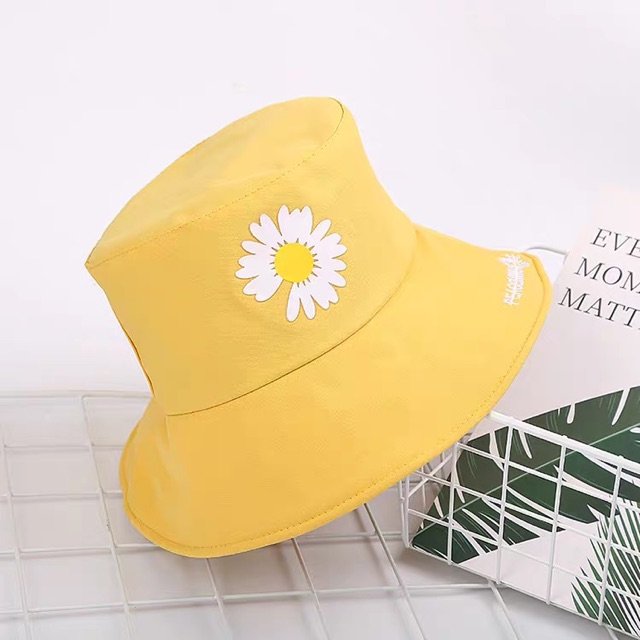[Mã FAMARAL1 giảm 10K đơn 50K]NÓN BUCKET BÔNG CÚC - Vành peace