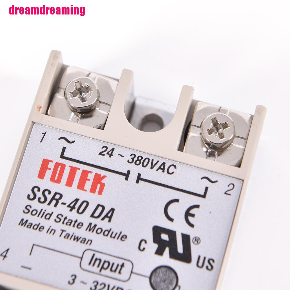 [DM]Industrial Solid State Relay SSR 40A with Protective Flag SSR-40DA 40A DC control AC