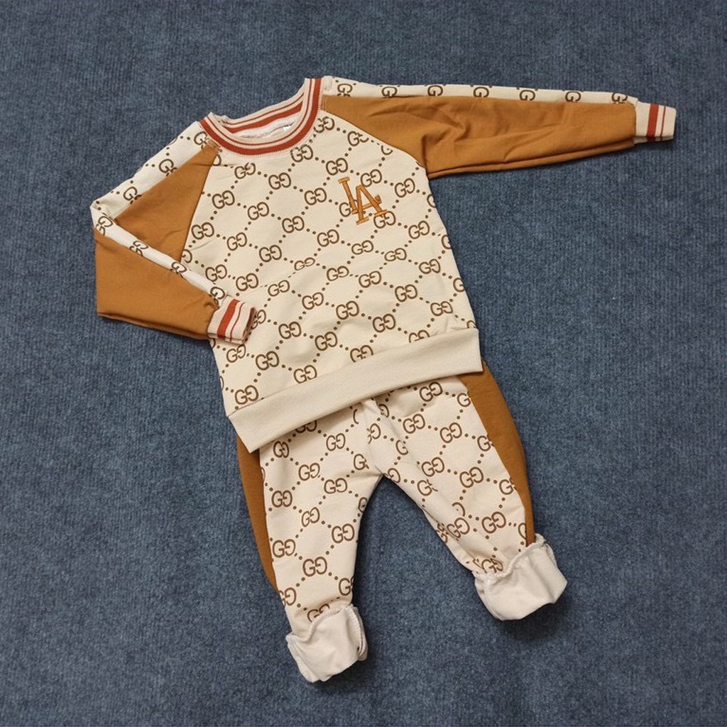 Bộ Nỉ Da Cá L.A  Cho Bé , Bộ Dài Tay Thu Đông Cho Bé Trai Bé Gái Cực Xinh Từ 7-18kg - LILA KIDS