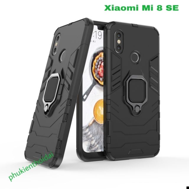 Ốp Xiaomi Mi 8 SE / Mi 10T Pro Chống sốc Iron Man Iring giá đỡ xem phim cao cấp