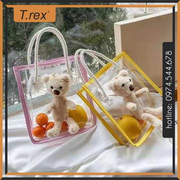 Túi trong, túi xách đi biển đi chơi hình gấu hot hit 2021 Trex, M46 FULL BOX