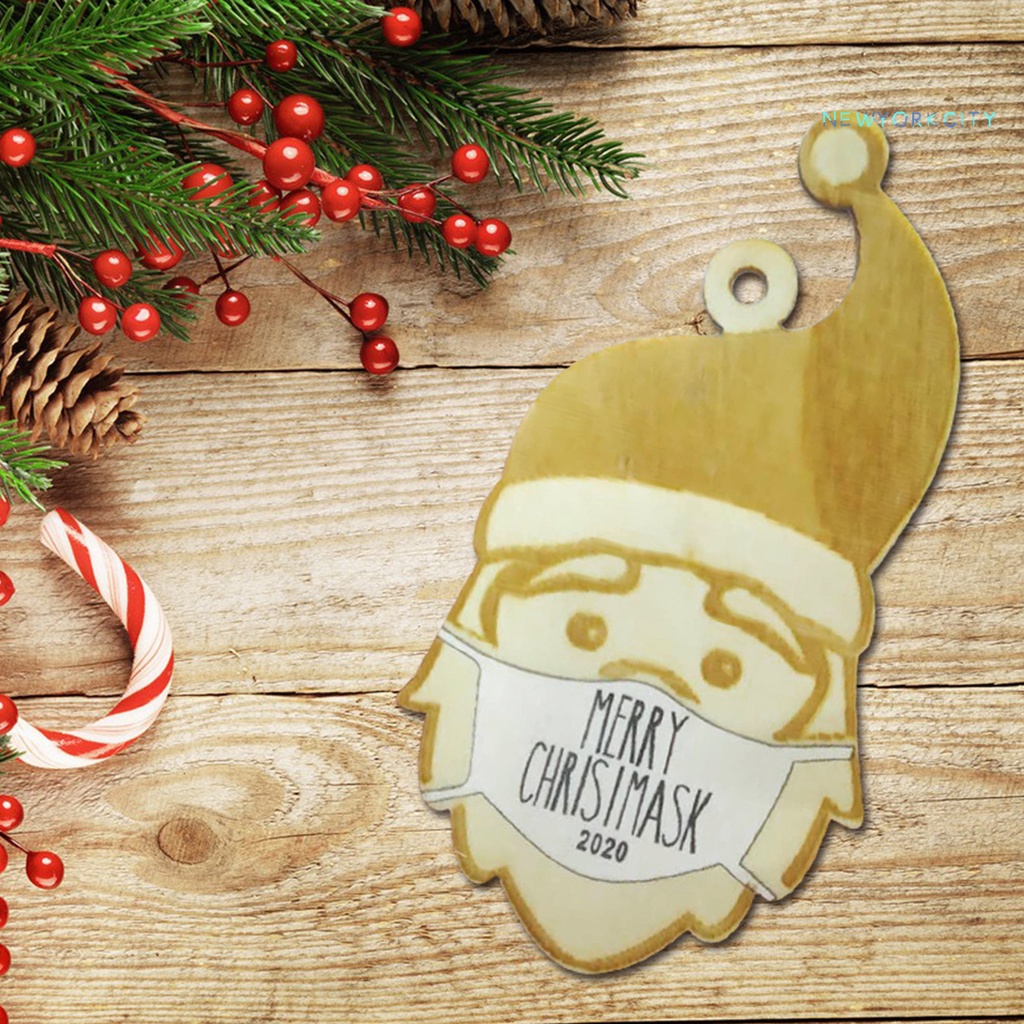 Phụ Kiện Treo Trang Trí Nhà Vệ Sinh Bằng Gỗ Họa Tiết Giáng Sinh 2020