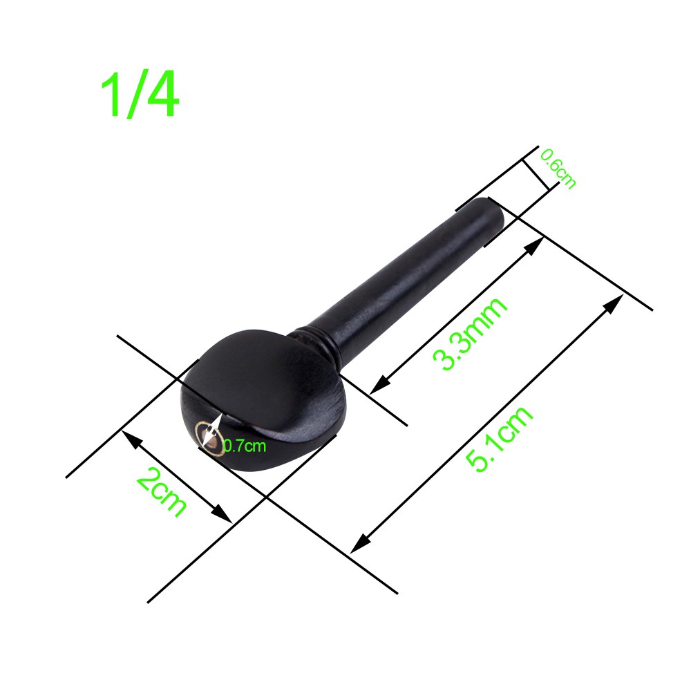 Chốt điều chỉnh dây Ebony đàn violin 1/8 & 1/4 1/2 & 3/4 & 4/4