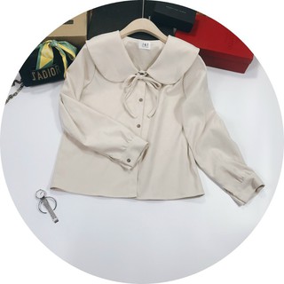 (sale) áo sơ mi nữ tay dài cổ nơ (video+ảnh thật)