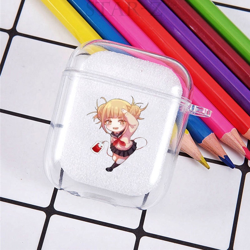 Vỏ Bảo Vệ Hộp Sạc Tai Nghe airpods pro 3 2 1 midoriya bakugou Trong Suốt In Hình anime my hero Academy Bằng tpu