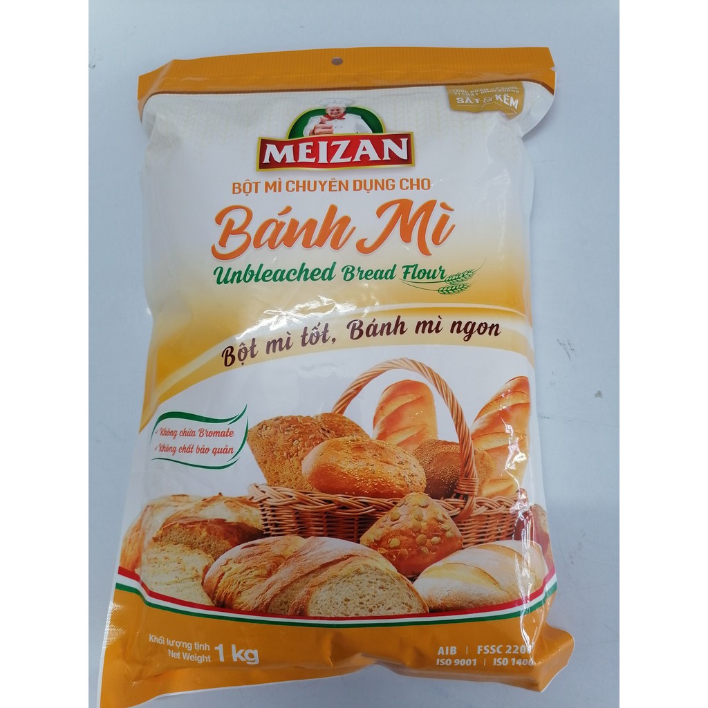 Bột Bánh Mì MEIZAN Unbleached Bread Flour 1kg (halal)