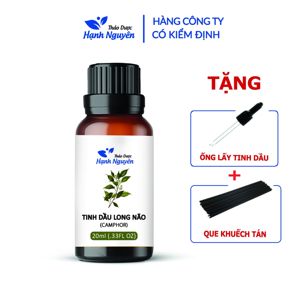 Tinh dầu Long Não 20ml, dùng xoa bóp, tốt cho xương khớp, đuổi côn trùng - Thảo dược Hạnh Nguyên