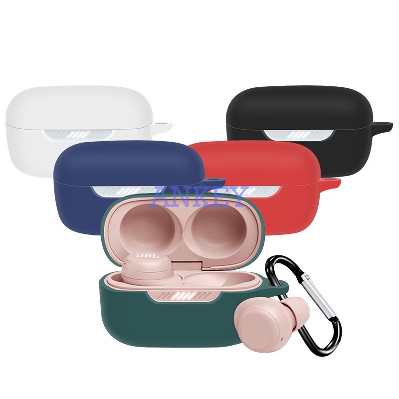 JBL LIVE FREE NC / Wave 200 / TUNE 215 Vỏ Bảo Vệ Hộp Sạc Tai Nghe Bluetooth Không Dây Bằng Silicon Chống Rơi Kèm Móc Treo
