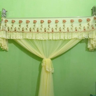 Màn khung xếp gọn phối ren kiểu