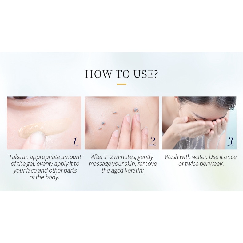 Gel tẩy tế bào chết LAIKOU chiết xuất từ cúc la mã thu nhỏ lỗ chân lông nâng cơ làm săn chắc da mặt chuyên dụng 60g