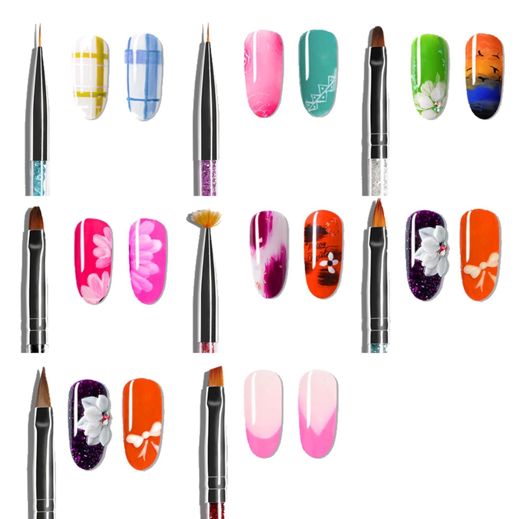 [Hàng mới về] Cọ Vẽ Trang Trí Móng Tay Bằng Acrylic Trong Suốt Chuyên Dụng