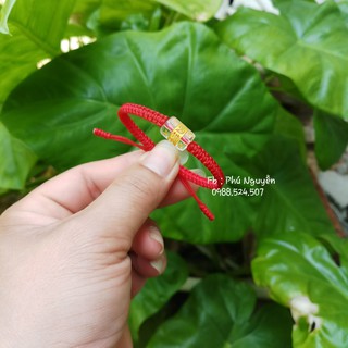 Vòng Chỉ Đỏ Mix Charm Bát Trụ Tâm Kinh  ( Thông báo size cổ tay )