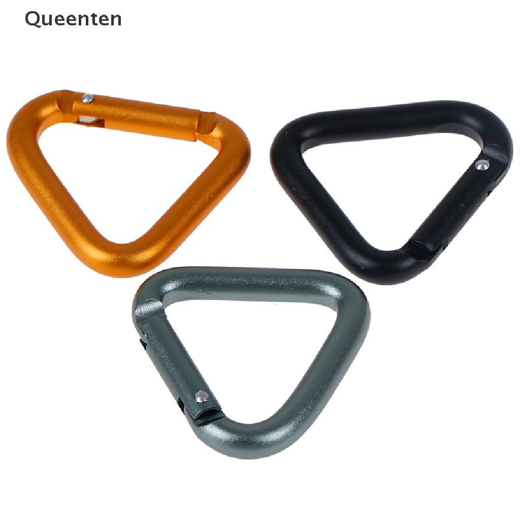 Queenten 1PC Triangle Carabiner Outdoor Camping Hiking Keychain Kettle Buckle Snap Clip QT