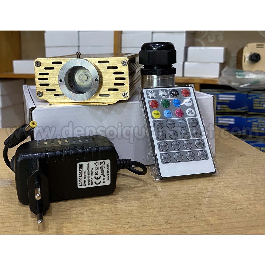Nguồn LED sợi quang 16W RGBW nháy theo nhạc  làm trần sao nhân tạo, trần sao ô tô, trang trí
