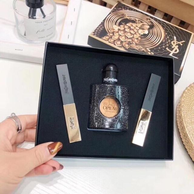 Set YSL Làm Quà Tặng Nước Hoa + 2 Son YSL