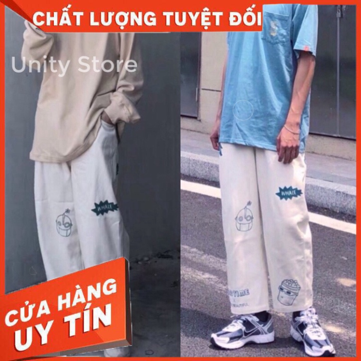Quần Ống Rộng Dáng Suông Kaki Hoạ Tiết Gobi Ulzzang Nam Nữ Unisex - Hàng nhập khẩu
