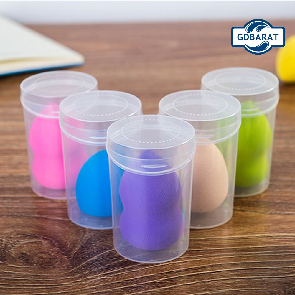 Hộp đựng mút trang điểm hình quả bầu bằng nhựa tiện dụng