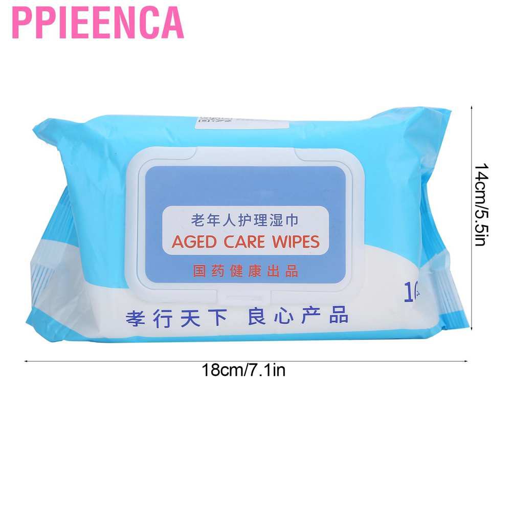 Ppieenca Adult Reusable Diapers 1 Bag/100Pcs of Wet Tissue Portable Non-Woven Fabric Cleansing Wipe for Hygiene Elderly Care