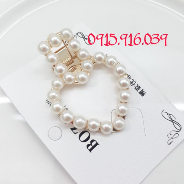 Set 3 Kẹp Tóc Mái Hạt Châu Sang Chảnh Kẹp Mái Cho Bạn Nữ