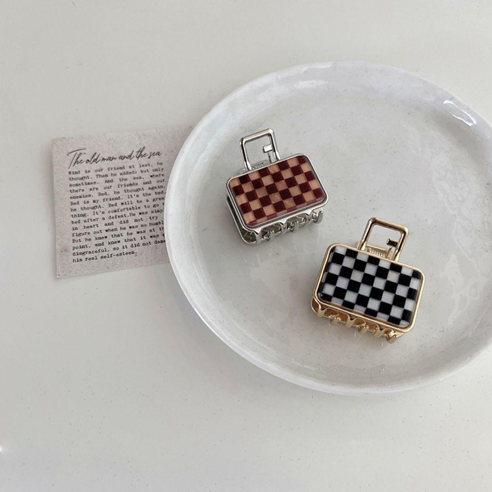 Kẹp Tóc Càng Cua 15H Cỡ Nhỏ Họa Tiết Hình Học / Tròn / Chữ Nhật Phong Cách Hàn Quốc Dễ Thương Thời Trang