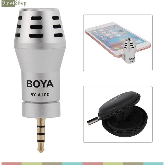 [Mã ELHACE giảm 4% đơn 300K] Microphone cho điện thoại Boya BY-A100 (Bạc)