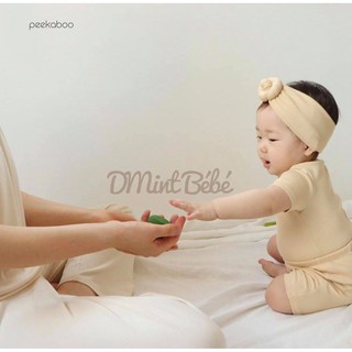 Bộ cộc thun gân hè bộ Peekaboo - thời trang trẻ em cao cấp Hàn Quốc