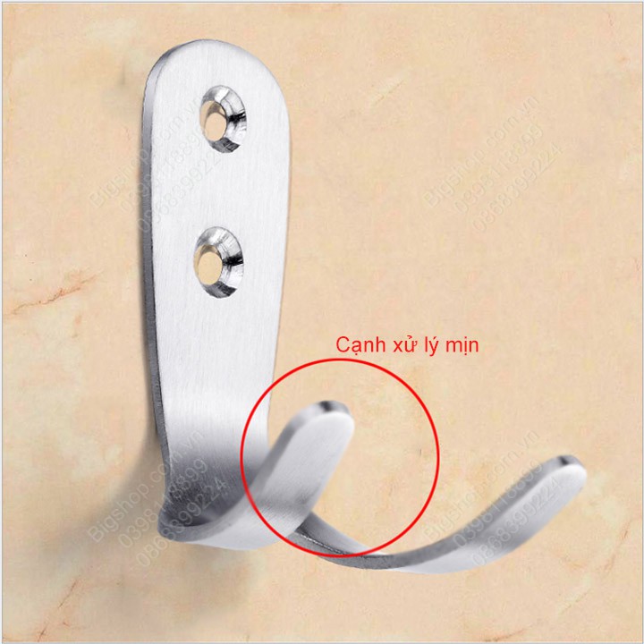 Móc treo quần áo bằng inox 304-2.0 có nút bịt đầu vít, loại đơn-đôi tùy chọn