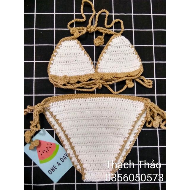Set bikini len 2 mảnh cho bé