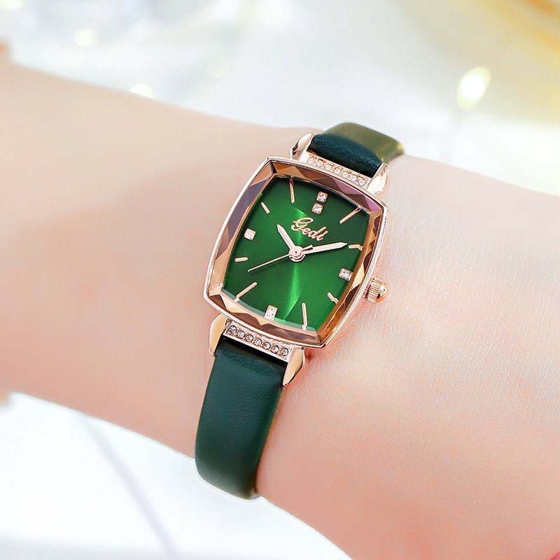 Đồng hồ nữ chính hãng đeo tay dây da mặt vuông đẹp chống nước LaCy Watch DHVGE0008