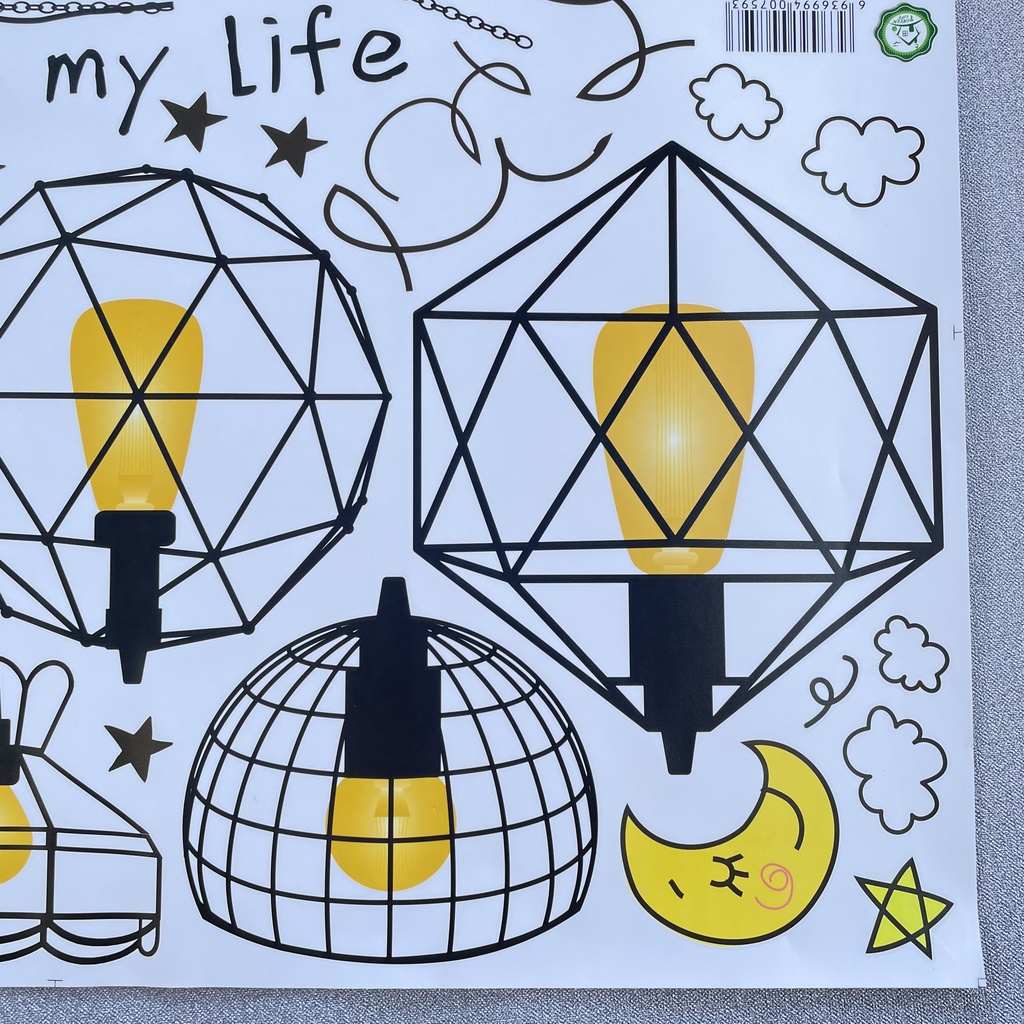 Decal dán tường hàn quốc trang trí phòng ngủ TUNG DECOR XL7230 Đèn Trang Trí 1