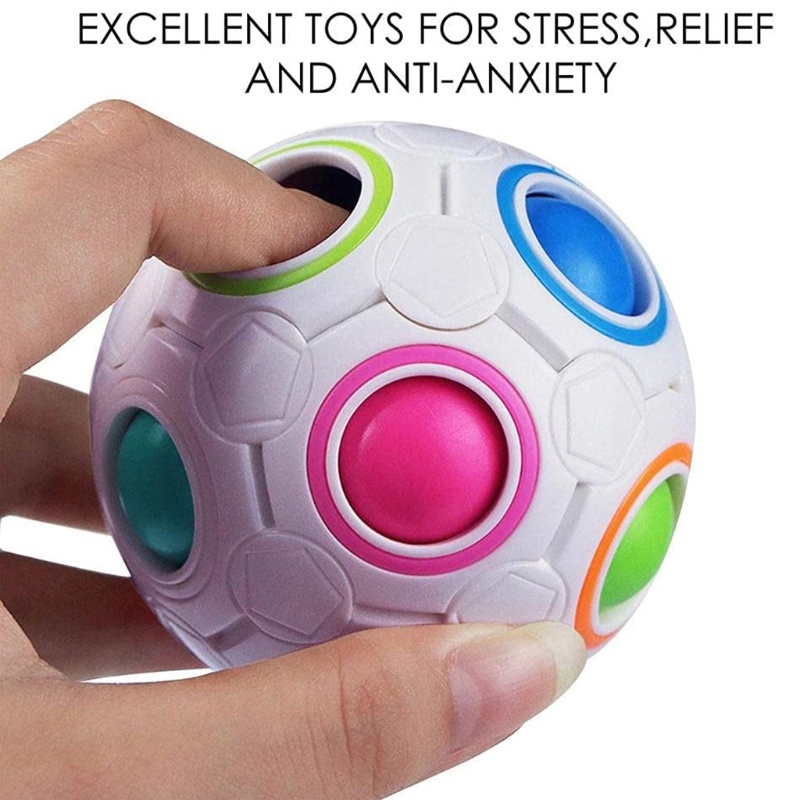 HSV Fidget Bundle Rope Novelty Toy Anxiety Squeeze Ball w/ Colorful Push Bubble Plate for Autism Therapy Adults Kids Gift