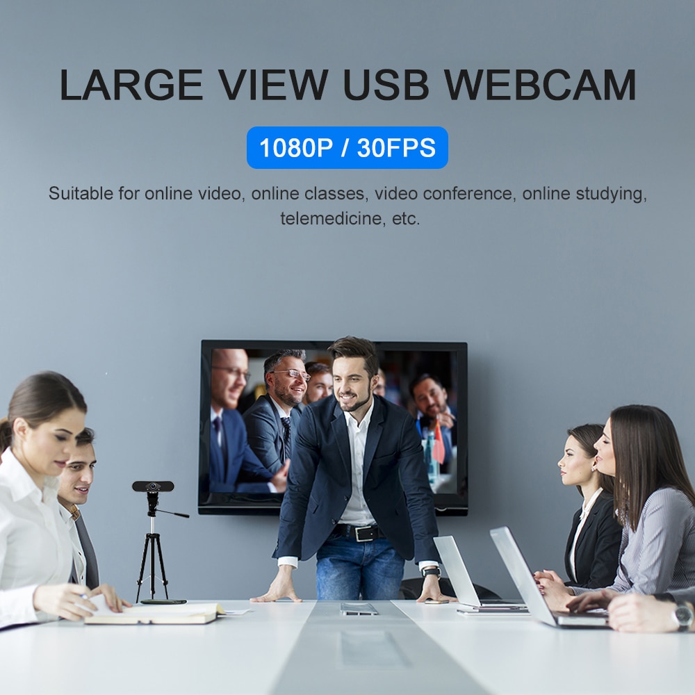 Webcam Usb 2.0 1080p 4k Kèm Micro Dành Cho Máy Tính