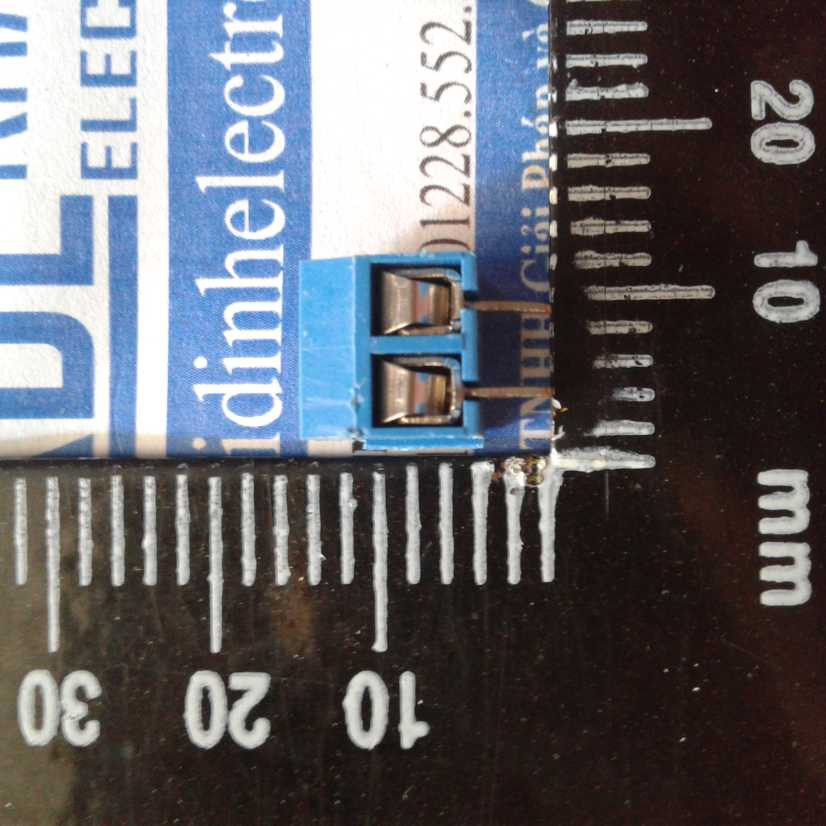 domino, terminal đầu nối xanh dương, 5.08mm, 2p 2 chân (20 cái) kde0037
