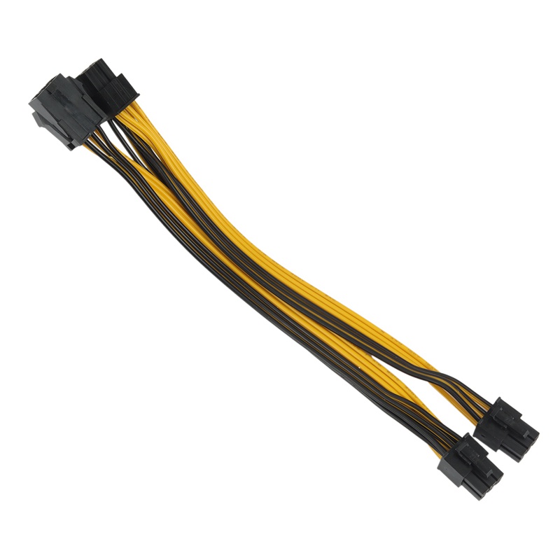 Set 2 cáp chuyển đổi 6Pin Female sang 3 6P Male PCI Express 20cm | BigBuy360 - bigbuy360.vn