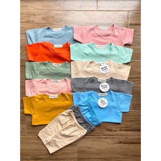 Bộ minkymom trơn cotton 4c cho bé trai, bé gái