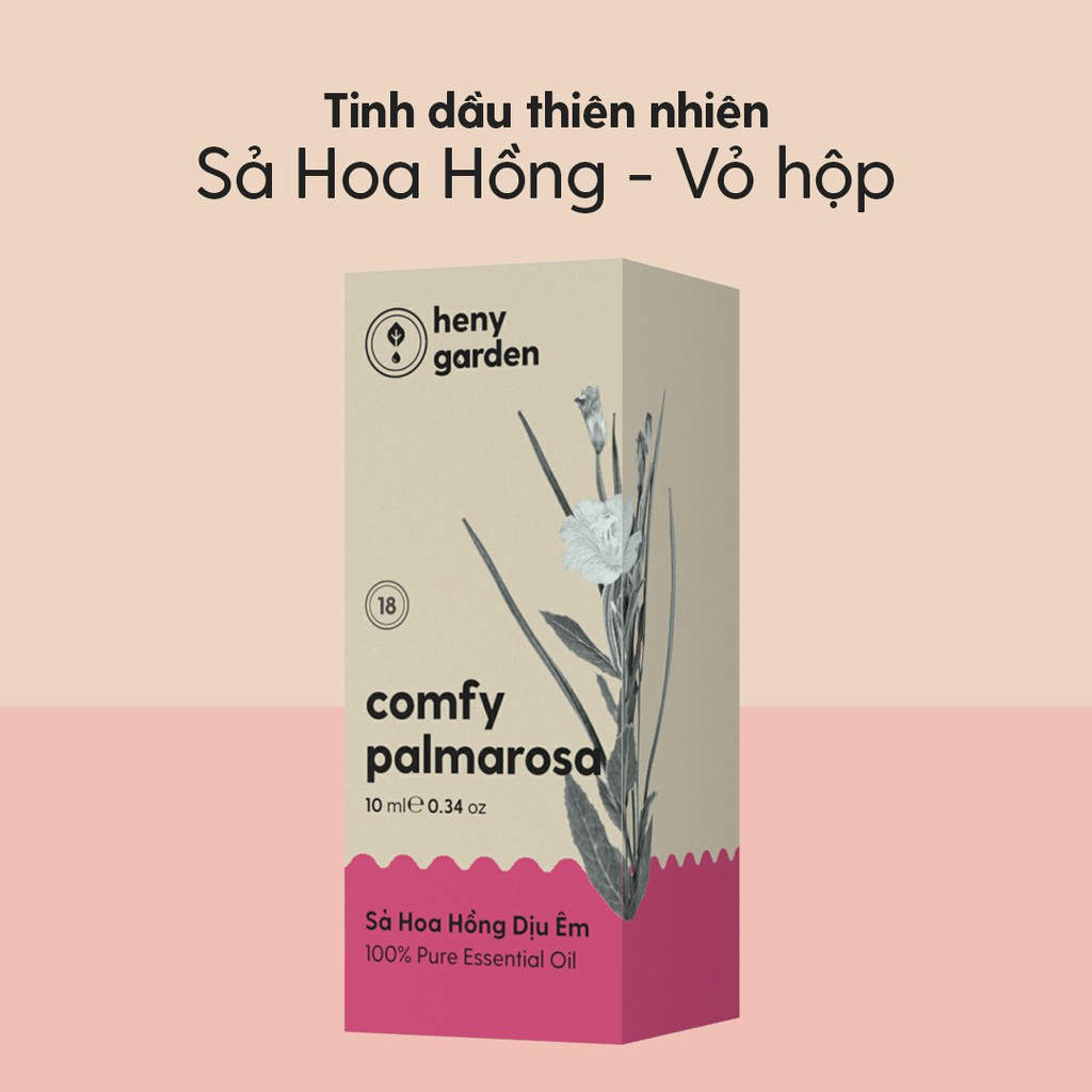 Tinh Dầu Sả Hoa Hồng (Sả Rêu) Organic Thiên Nhiên Nguyên Chất Đậm Đặc Xông Thơm Phòng, Làm Nến Thơm HENY GARDEN