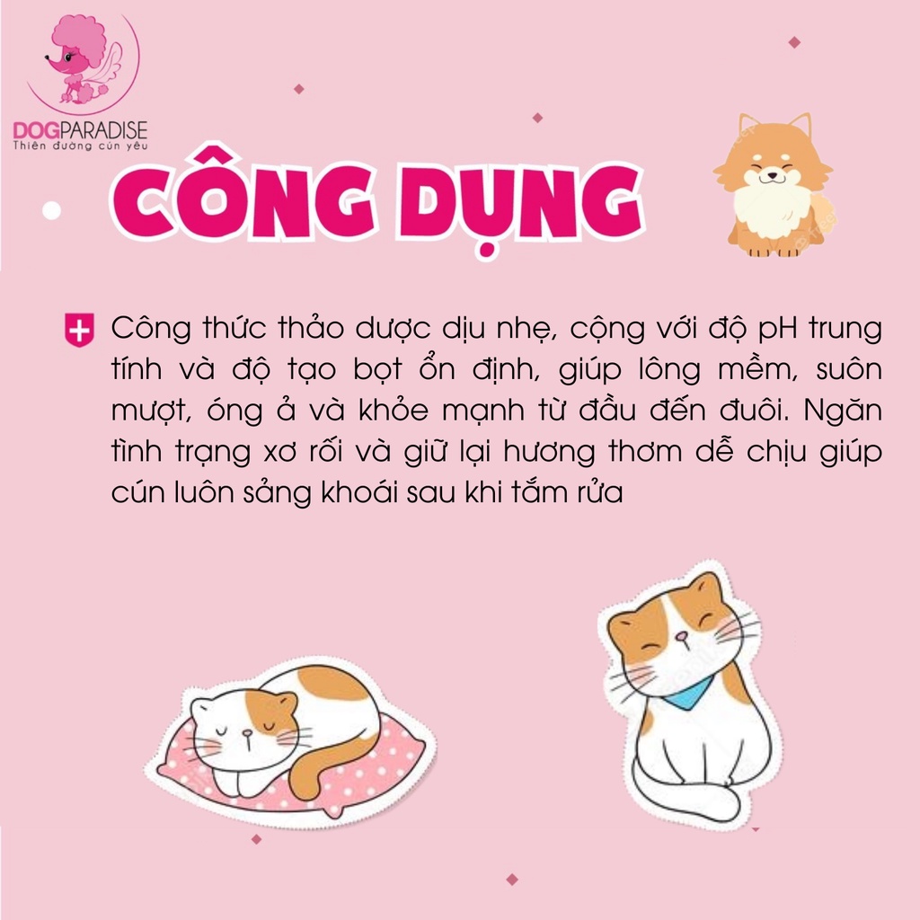 Sữa tắm cho thú cưng mượt lông và ngăn ngừa xơ rối Bayopet 275ml - Dog Paradise