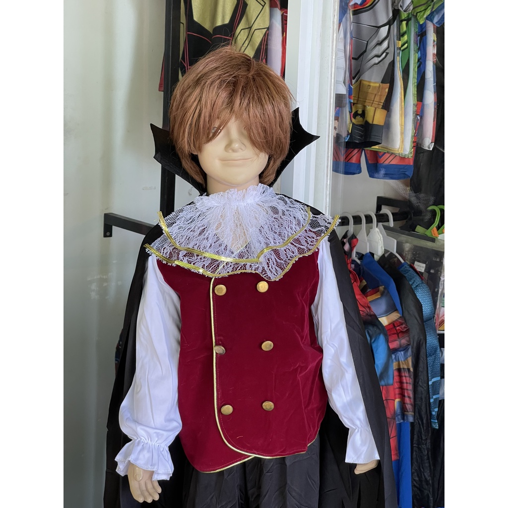 HM1090 Set Trang Phục Hóa Trang Ma Cà Rồng 038 Cho Bé Trai Kèm Áo Choàng