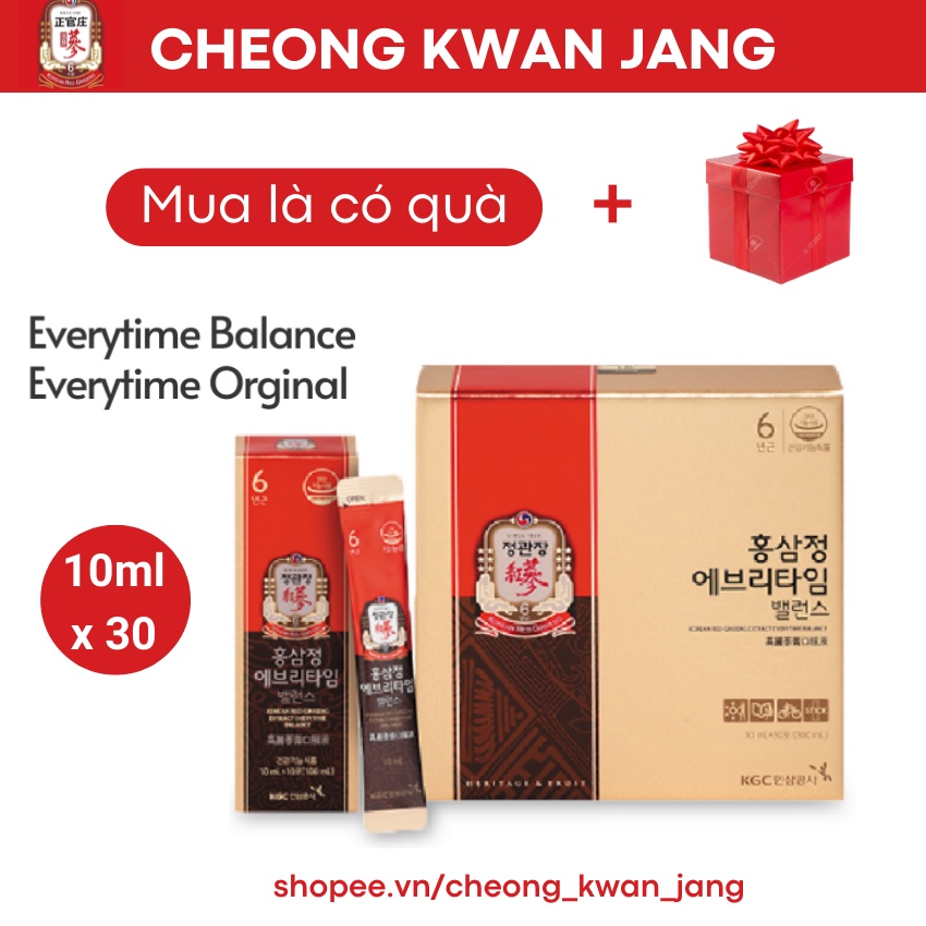 Nước Hồng Sâm Everytime KGC CHEONG KWAN JANG CHÍNH PHỦ HÀN QUỐC
