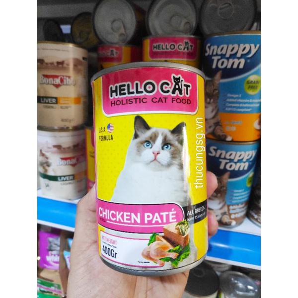 Pate mèo Hellocat lon 400gr